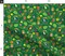 Tiki Green Floral Hibiscus Tropical Custom Printed Fabric by Spoonflower Various Fabrics by the Yard or Fat Quarter
